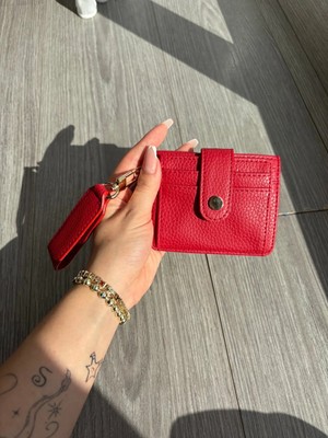 Sare Anahtarlık Detaylı Fermuarlı Kadın Mini Kartlık