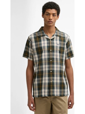 Barbour Clyde Seersucker Tartan Summer Fit Gömlek TN51 Ancient Tartan