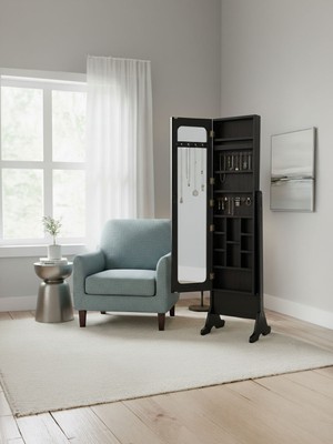 Gazzini Furniture Liora Boy Aynalı Ahşap Takı Dolabı