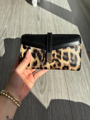 Verde Örgü Desenli Fermuarlı ve Kartlık Bölmeli Orta Boy Kadın Cüzdan