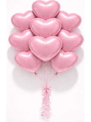Eng Parti Dünyası Kalp Folyo Balon Açık Pembe Renk 18 Inç | 10 Adet |