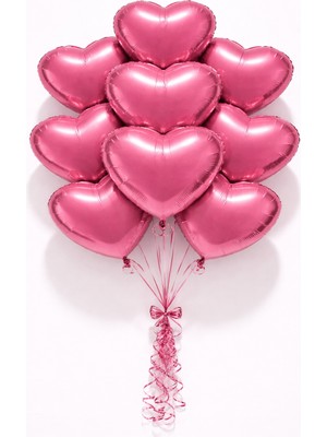 Eng Parti Dünyası Kalp Folyo Balon Pembe Renk 18 Inç | 10 Adet |