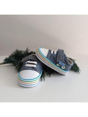 Funny 7395 Premium Renkli Erkek Bebek Ilk Adım Ayakkabısı 17-18-19 No (Yazlık Kumaş)