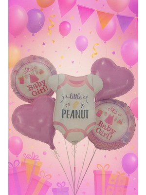 Eng Parti Dünyası Hoşgeldin Bebek Little Peanut Folyo Balon Seti Eng-33