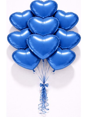 Eng Parti Dünyası Kalp Folyo Balon Mavi Renk 18 Inç | 10 Adet |