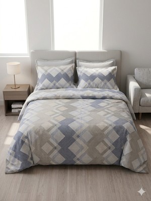 Fugo Concept Çift Kişilik Nevresim Takımı - 57 Tel Pamuklu Desenli - Fermuarlı Set