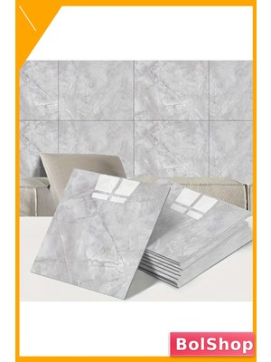 BolShop Gri Mermer Desen Duvar Sticker (30X30) Dekoratif