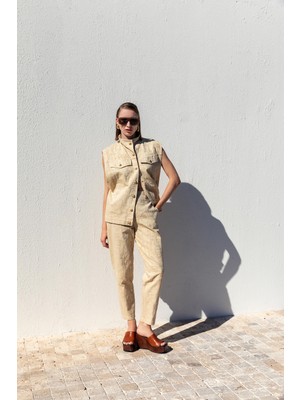 Kameya Desenli Havuç Kesim Pantolon