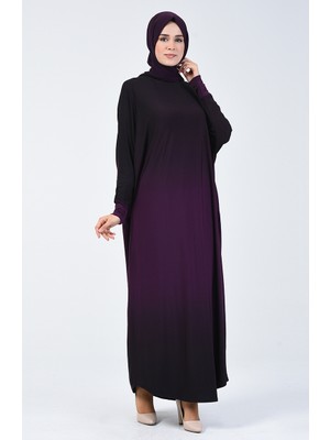 Yarasa Kol Sandy Elbise 1908-03 Mor