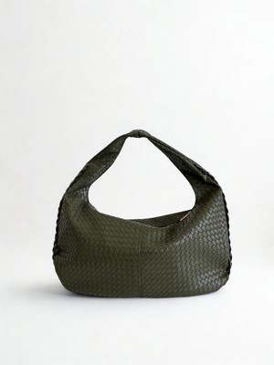 Milano Örgü Desen Kadın Omuz Çantası(En;51 Cm*boy;30 Cm)