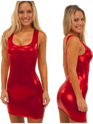 Bigelal TP100710 Lame Mini Elbise