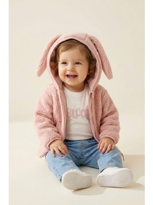 Lucky Baby Kids Kız Bebek Peluş Montlu 3'lü Takım