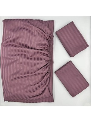 Pınarhome collection Saten Lastikli Çarşaf + Kapaklı Yastık Kılıfı (Yüksek Köşe Derinliği ) ***son Trend***