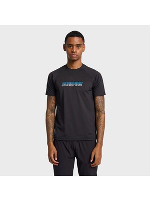 LESCON26B-1013 Koşu Kısa Kol Siyah Erkek T-Shirt 26BAEK001013