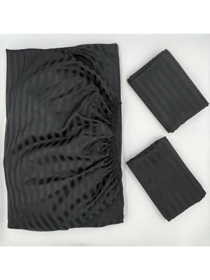 Pınarhome collection Saten Lastikli Çarşaf + Kapaklı Yastık Kılıfı (Yüksek Köşe Derinliği ) ***son Trend***