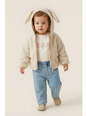 Lucky Baby Kids Kız Bebek Peluş Montlu 3'lü Takım