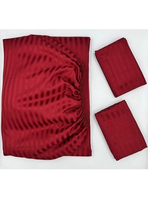 Pınarhome collection Saten Lastikli Çarşaf + Kapaklı Yastık Kılıfı (Yüksek Köşe Derinliği ) ***son Trend***
