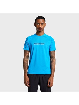 LESCON26B-1013 Koşu Kısa Kol Mavi Erkek T-Shirt 26BAEK001013