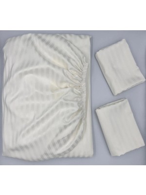 Pınarhome collection Saten Lastikli Çarşaf + Kapaklı Yastık Kılıfı (Yüksek Köşe Derinliği ) ***son Trend***
