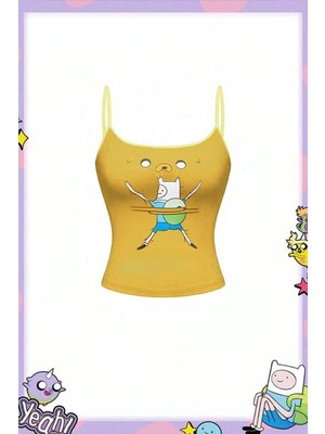 Moonstyle Collection Adventure Time Askılı Street Y2K Crop Top