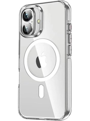 AyrStore Buğz Joko Iphone 16 Crystal Magsafe Kapak - Şeffaf