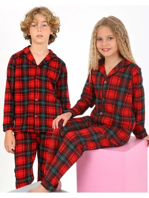 Lucky Baby Kids Yeni Yıl Baskılı Unisex Pijama Takımı