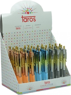 Taros Unick Color Versatil Kalem (Mekanik Kurşun Kalem) 0.7 Mm Metalik Grip 7569 (48 Li Paket)