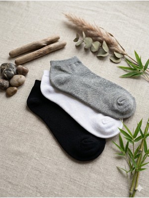 Özmen Erkek Bambu Dikişsiz 3'lü Patik Çorap