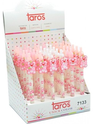 Taros Unick Color Versatil Kalem 0,7 Mm (Mekanik Kurşun Kalem) Pink Cute Beer 7133 (36 Lı Paket)