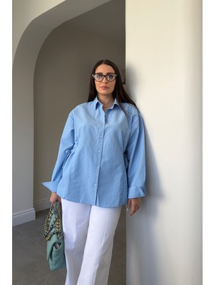 Magarde Yeni Sezon Premium Bağlamalı Gömlek- Mavi
