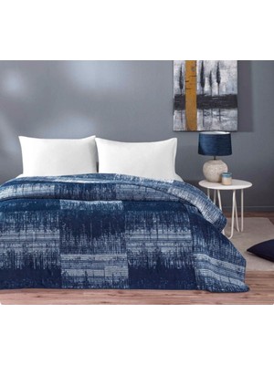 Taç Yeni Sezon Tek Kişilik Pamuk Battaniye Zıggy Lacivert