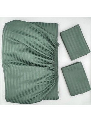 Pınarhome collection Saten Lastikli Çarşaf + Kapaklı Yastık Kılıfı (Yüksek Köşe Derinliği ) ***son Trend***