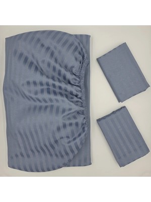 Pınarhome collection Saten Lastikli Çarşaf + Kapaklı Yastık Kılıfı (Yüksek Köşe Derinliği ) ***son Trend***