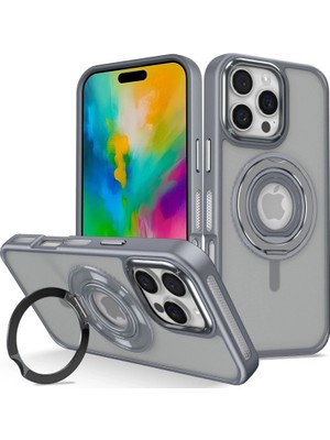 AyrStore Buğz Joko Iphone 16 Pro Max Banza Magsafe Standlı Kapak - Titan Gri