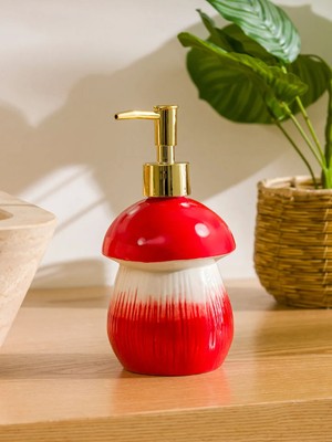 LC Waikiki Lcw Home Kırmızı Mantar Figürlü Seramik Sıvı Sabunluk