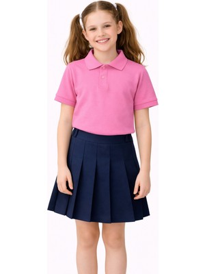 Baglan Erkek Kız Çocuk Polo Yaka Kısa Kollu Tişört BGL-ST05505