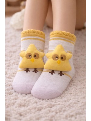 Gigi Giyim Pofuduk Kuş Desenli Kız Çocuk Çorap