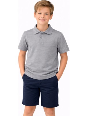 Baglan Erkek Kız Çocuk Polo Yaka Kısa Kollu Tişört BGL-ST05505