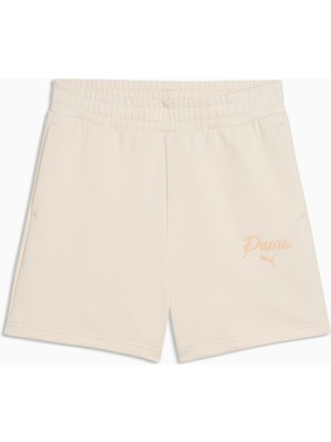 Puma Essentials Script Kadın Krem Şort (691762-87)