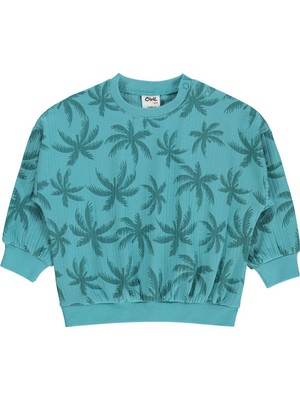 Civil Baby Palmiye Empirme 3-18 Ay Sweatshirt - Yeşil