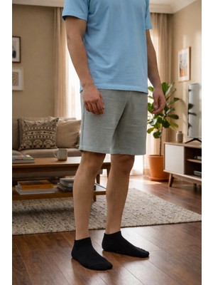 Heren Bambu Plus 5'li Desensiz Erkek Kısa Konç Patik Dikişsiz , Yıkamalı