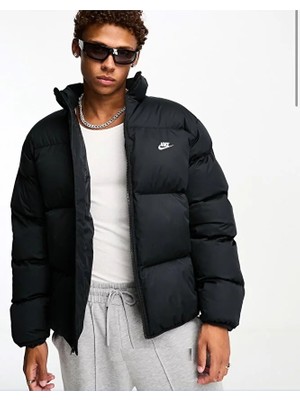 Nike Club Puffer Erkek Siyah Günlük Stil Mont