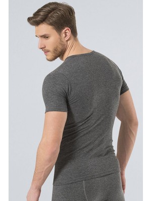 Türen Termal V Yaka Kisa Kol (Unisex) 191/GRI