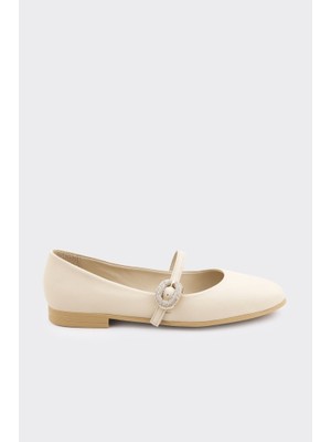 Derinet Hakiki Deri Bantlı Tokalı Kadın Babet