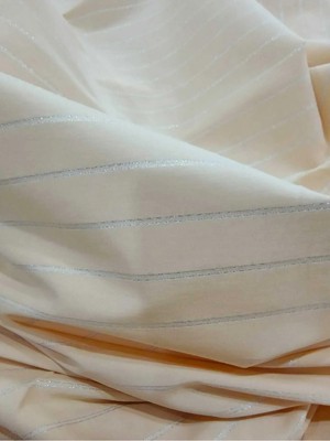 150 En Org Pamuk Kavun Ici Simli Cizgili Bluz Gömlek Abiye Tunik Kumaş