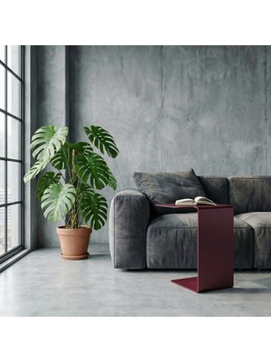 Modilab Modern Metal Yan Sehpa/minimal C Sehpa/ Salon, Koltuk Yanı Sehpası