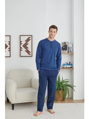Kly Battal Erkek Midi Yaka Pijama Takımı