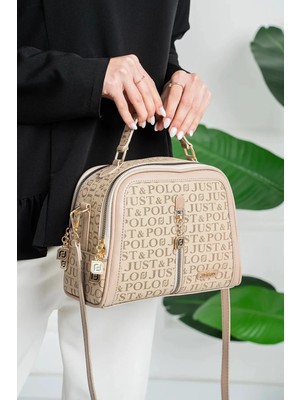 Just Polo Şık ve Lüks Tasarım Kadın Ayarlanabilir Askılı El ve Omuz Çantası 29X19CM