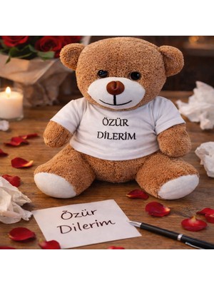 Özür Dilerim Tişörtlü Peluş Ayıcık Nemere
