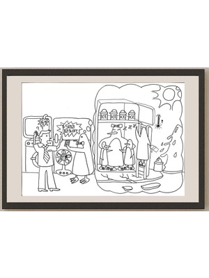 Karikatural Wong Cheuk Hin 35X25CM Orijinal Karikatür BOD00978